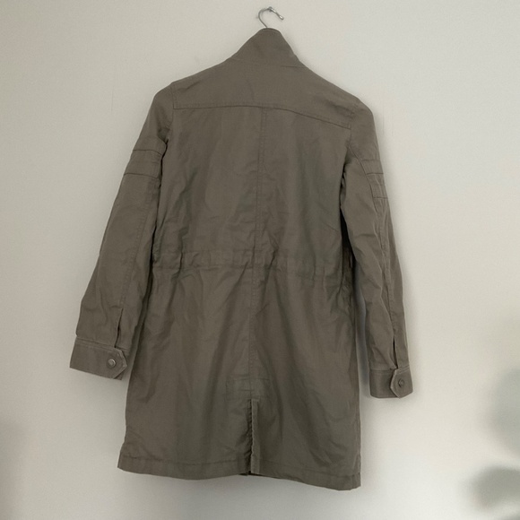 Comptoir Des Cottonniers Linen Coat XS/S Tan Asymmetrical Blend Boho Lagenlook - Picture 3 of 13